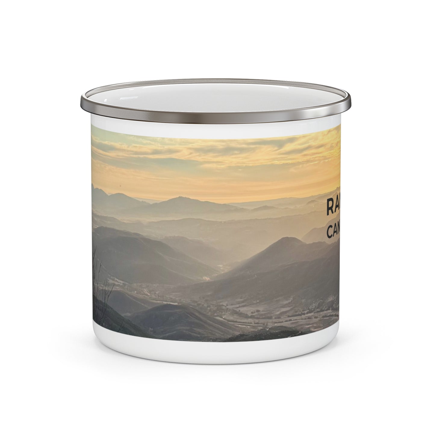 Sunset Over Ramona 12 oz. Enamel Camping Mug – Ramona Candle Co.