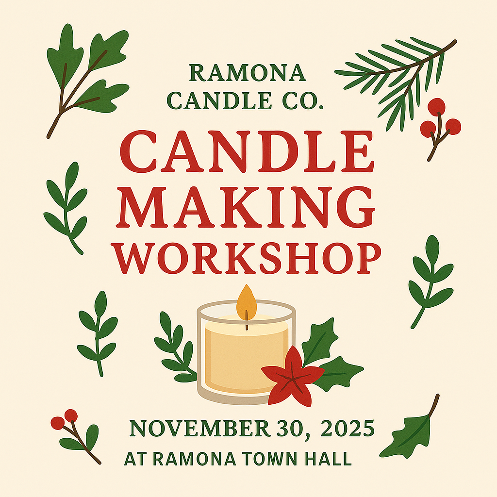 Ramona Candle Co. - Winter Candle Making Workshop (Age 11+ with paid adult)